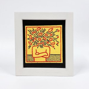 画像1: 【Keith Haring】キース・ヘリング/絵画　アート　メディウム額装