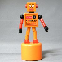 輸入雑貨　ミニロボット（オレンジ）