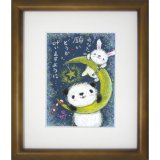 画像: サリー　版画額装 - 願い事